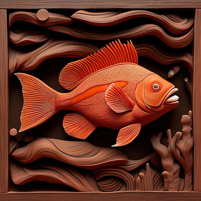 3D model Amphiprion frenatus fish (STL)